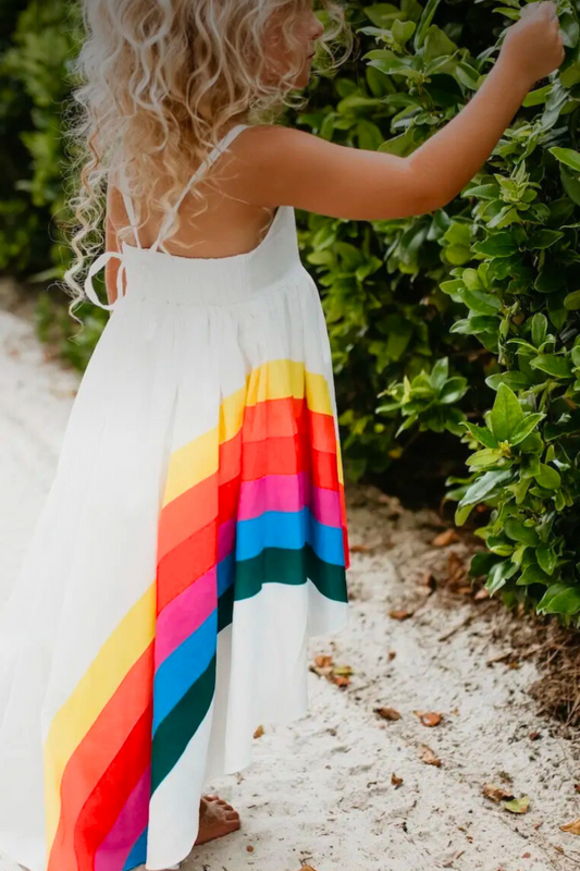 Rainbow High Low Dress - Vivid