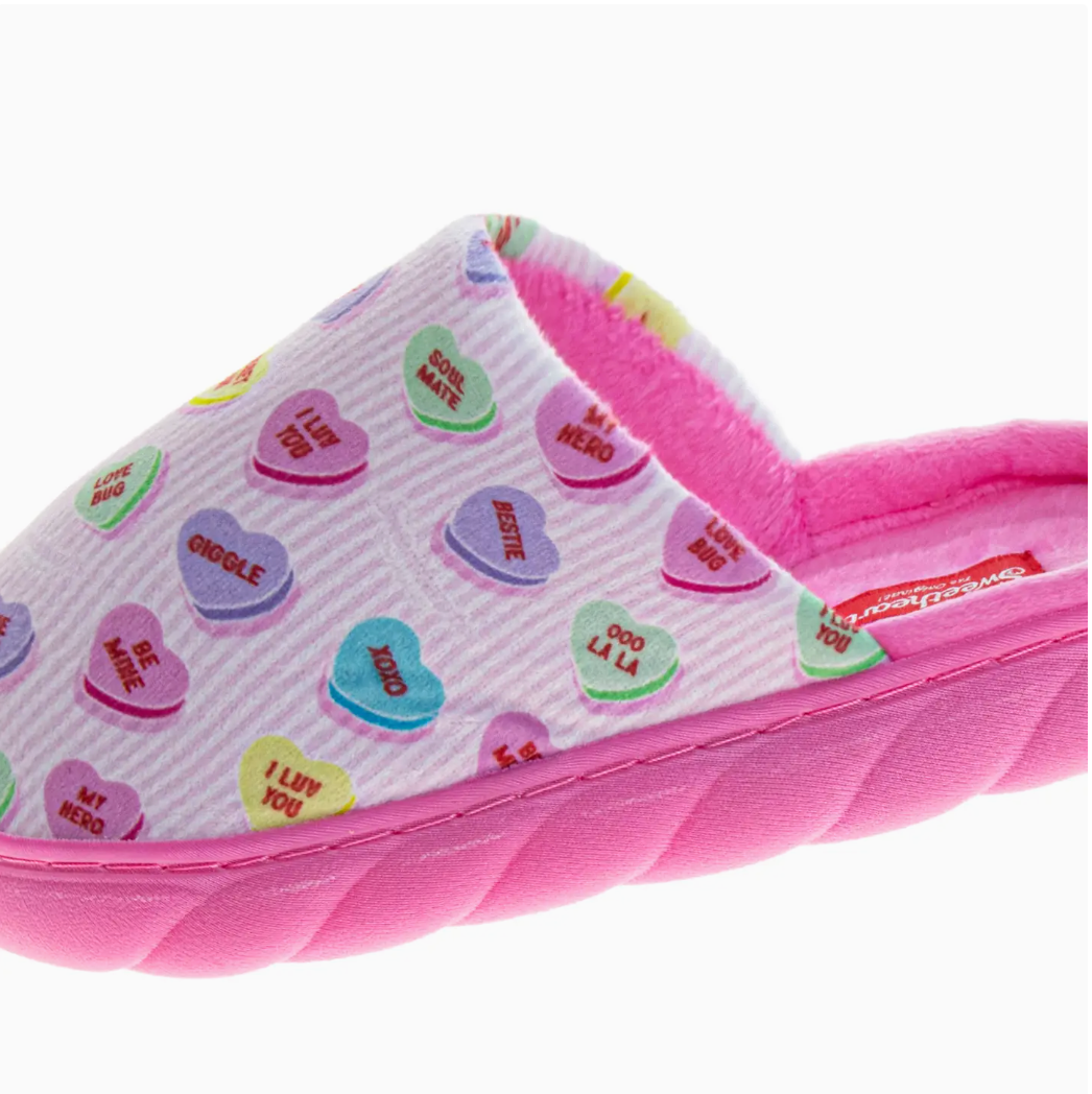 Sweethearts Pink Heart Cozy Slippers (Toddler/Little Kid)